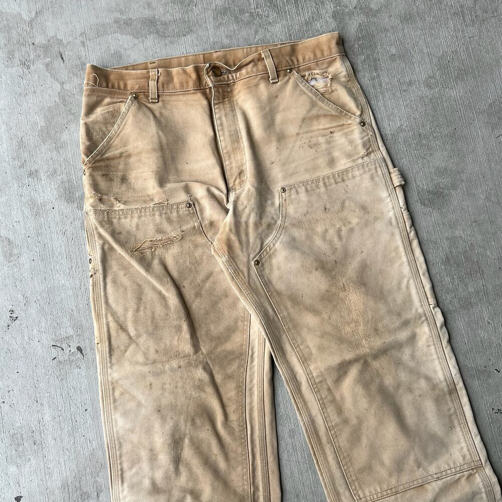 Carhartt brown double knee work wear carpenter pants - Picture 2 of 13